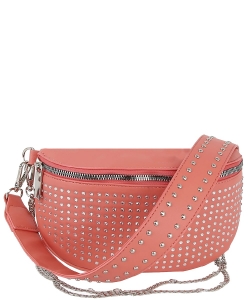All Over Stone Fanny Pack Crossbody Bag LHU485 PINK